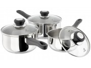 Judge Vista Saucepan Set 3 piece (14 / 16 / 18cm saucepans)